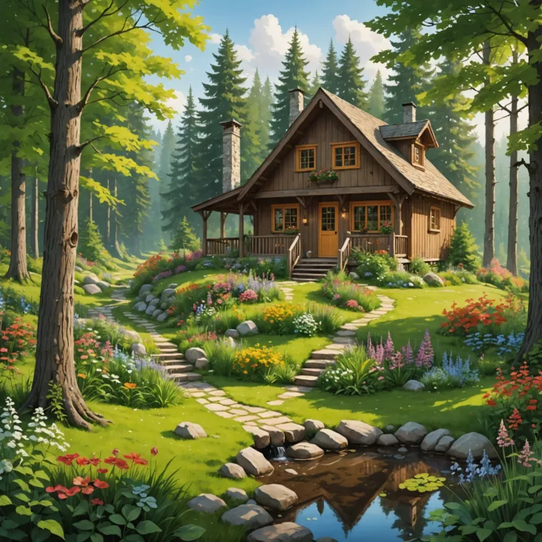 Сад: пространство для уюта и вдохновения у вашего уютного домика в лесу